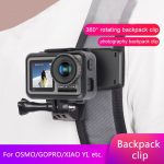 RUIGPRO 360-Grad-Drehung Rucksack Rec-Mounts Clip-Klemmhalterung mit Schraube für GoPro, Insta360, DJI und andere Action-Kameras (schwarz) – Bild 11