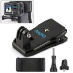 RUIGPRO 360-Grad-Rotationsrucksack Rec-Mounts Clip-Klemmhalterung + Telefonklemme für GoPro HERO9 Black / HERO8 Black /7/6/5/5 Session /4 Session /4/3+ /3/2/1, DJI Osmo Action, Xiaoyiund andere Actionkameras, Rec-Mounts+Clamp