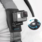RUIGPRO Klettverschluss Rucksack Rec-Mounts Clip Klemmhalterung mit Schraube für GoPro HERO9 Black / HERO8 Black /7/6/5/5 Session /4 Session /4/3+ /3/2/1, DJI Osmo Action, Xiaoyiund andere Actionkameras, Hook and Loop Fastener Clip