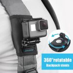 RUIGPRO Klettverschluss Rucksack Rec-Mounts Clip Klemmhalterung mit Schraube für GoPro HERO9 Black / HERO8 Black /7/6/5/5 Session /4 Session /4/3+ /3/2/1, DJI Osmo Action, Xiaoyiund andere Actionkameras, Hook and Loop Fastener Clip – Bild 11