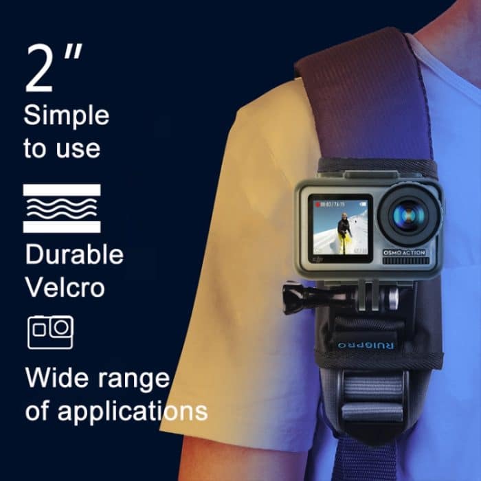 RUIGPRO Klettverschluss Rucksack Rec-Mounts Clip Klemmhalterung mit Schraube für GoPro HERO9 Black / HERO8 Black /7/6/5/5 Session /4 Session /4/3+ /3/2/1, DJI Osmo Action, Xiaoyiund andere Actionkameras, Hook and Loop Fastener Clip – Bild 13