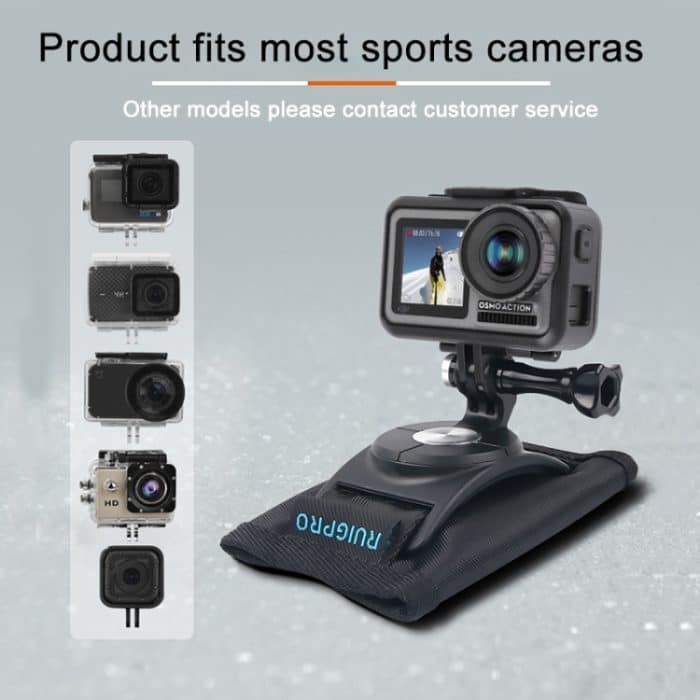 RUIGPRO Klettverschluss Rucksack Rec-Mounts Clip Klemmhalterung mit Schraube für GoPro HERO9 Black / HERO8 Black /7/6/5/5 Session /4 Session /4/3+ /3/2/1, DJI Osmo Action, Xiaoyiund andere Actionkameras, Hook and Loop Fastener Clip – Bild 9