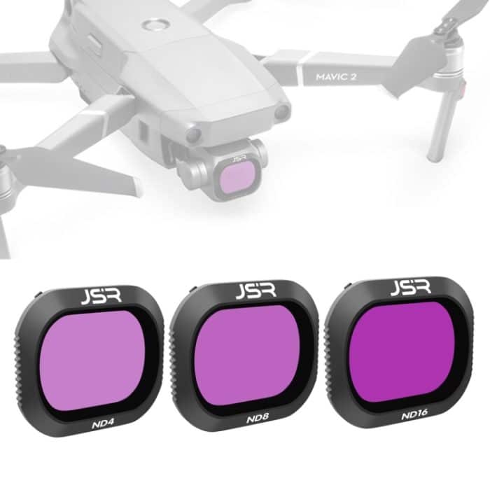 DOP0160.jpg JSR Drone 3 in 1 ND4 + ND8 + ND16 Objektivfilter für DJI MAVIC 2 Pro – Bild 1