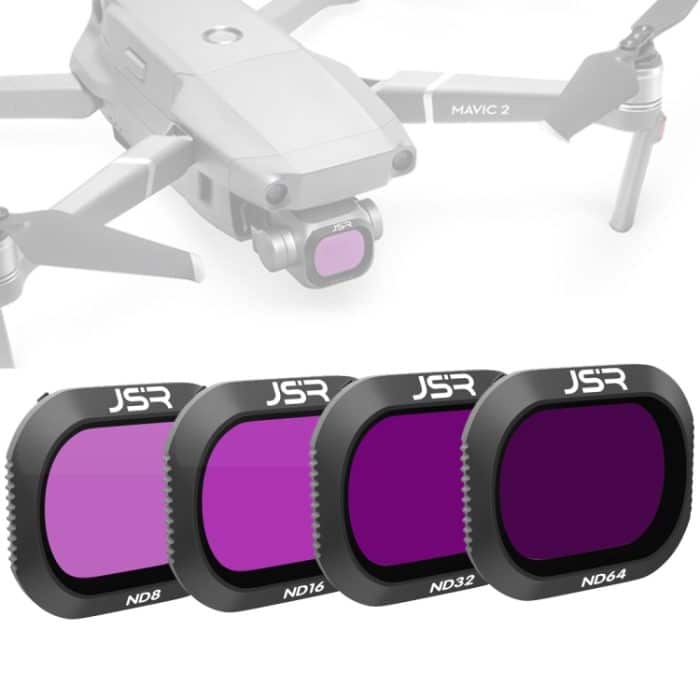 DOP0162.jpg JSR Drone 4 in 1 ND8 + ND16 + ND32 + ND64 Objektivfilter für DJI MAVIC 2 Pro – Bild 1