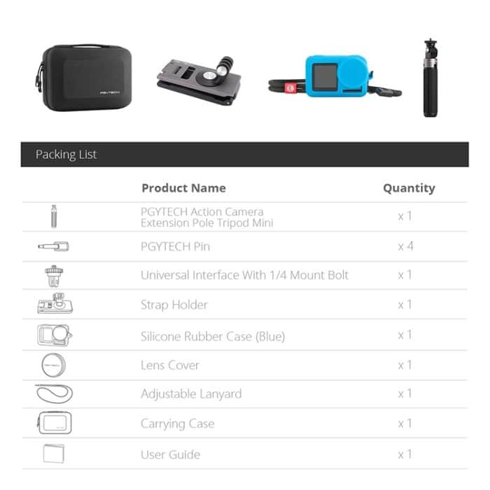 PGYTECH P-11B-027 Stativrucksack Clip Aufbewahrungstasche Reiseset für DJI Osmo Action – Bild 4