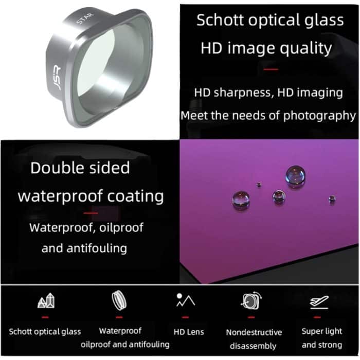 JSR STAR Effektlinsenfilter für DJI FPV, Aluminiumlegierungsrahmen – Bild 3