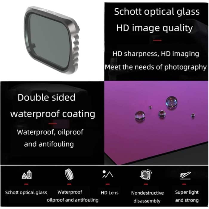 JSR KS CPL-Objektivfilter für DJI AIR 2S, Aluminiumrahmen – Bild 3