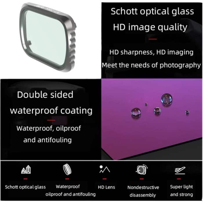 JSR KS MCUV-Objektivfilter für DJI AIR 2S, Aluminiumrahmen – Bild 3