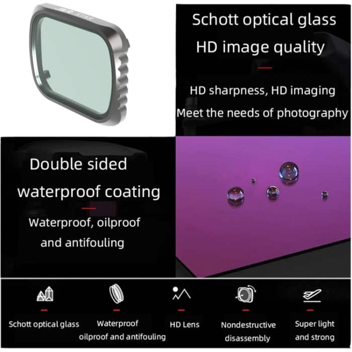 JSR KS Star Effee-Objektivfilter für DJI AIR 2S, Aluminiumrahmen – Bild 3