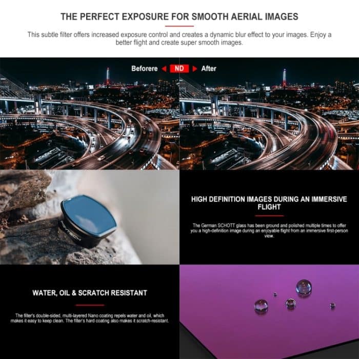 PgggyTech-Filter-ND-Set (ND 4 8 16) DRONE Racing Aerial Camera Zubehör für DJI FPV – Bild 6