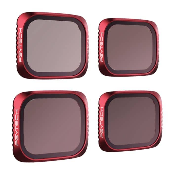 PGGYTECH P-16B-062 4 IN 1 ND8 + ND16 + ND32 + ND64 Objektivfilterkits für DJI AIR 2S – Bild 1