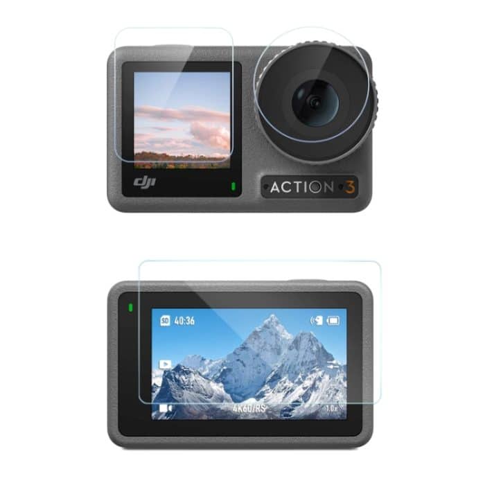 DOP0509.jpg Für DJI Osmo Action 3 3-in-1-Objektiv Vorder- und Rückseite, Diamant-Explosionsfolie – Bild 1