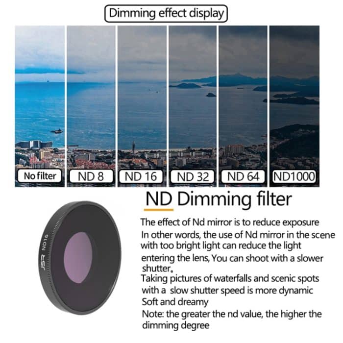 JSR 4 in 1 UV CPL ND16 ND32 Linsenfilter für DJI Osmo Action 3 – Bild 7