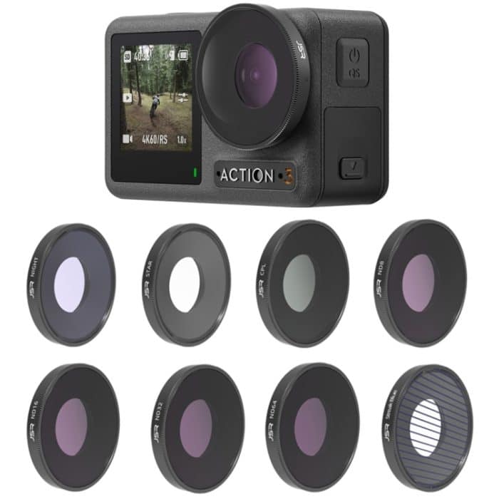 JSR 8 in 1 Streak Blue CPL ND8 ND16 ND32 ND64 STAR NIGHT Objektivfilter für DJI Osmo Action 3 – Bild 1