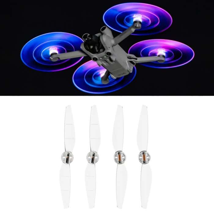 DOP0530T.jpg Für DJI Mavic Mini 3 Pro STARTRC 2 Paar farbige LED-Blitzlampen, geräuscharme Propeller, For DJI Mavic Mini 3 Pro – Bild 1