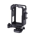 Für DJI Osmo Action 3 Vertikaler Kunststoff-Schutzrahmenkäfig mit Kaltschuhen, Plastic (Black)
