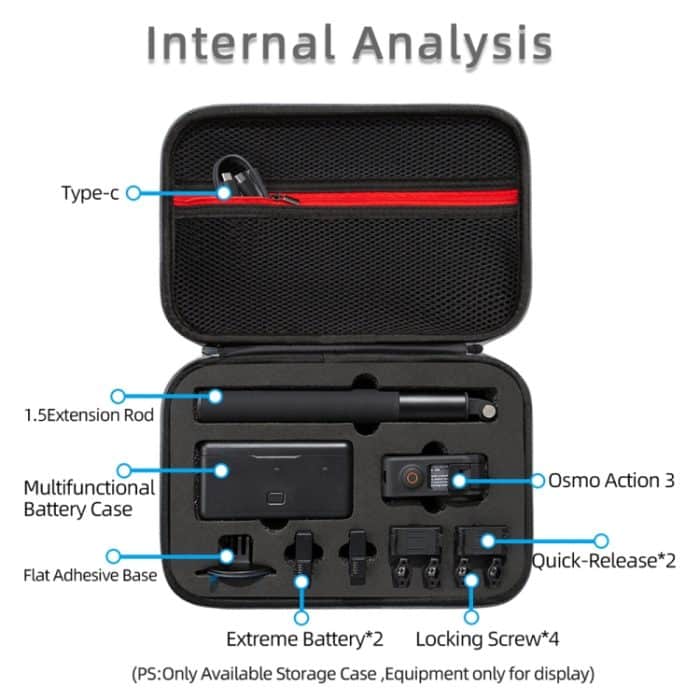 Für DJI Osmo Action 3 Tragetasche, Größe: 21,5 x 29,5 x 10 cm, 21.5 x 29.5 x 10cm – Bild 5
