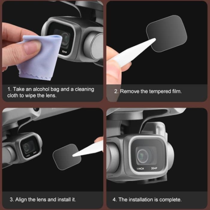 Für DJI Mavic mini Explosionsgeschützter Drone Lens Film aus gehärtetem Glas – Bild 6