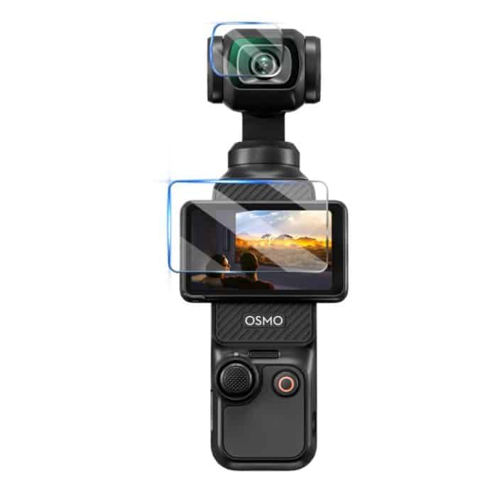 Für DJI OSMO Pocket 3 STARTRC 2-in-1-Objektivschutz aus gehärtetem Glas + Displayschutzfolie – Bild 1