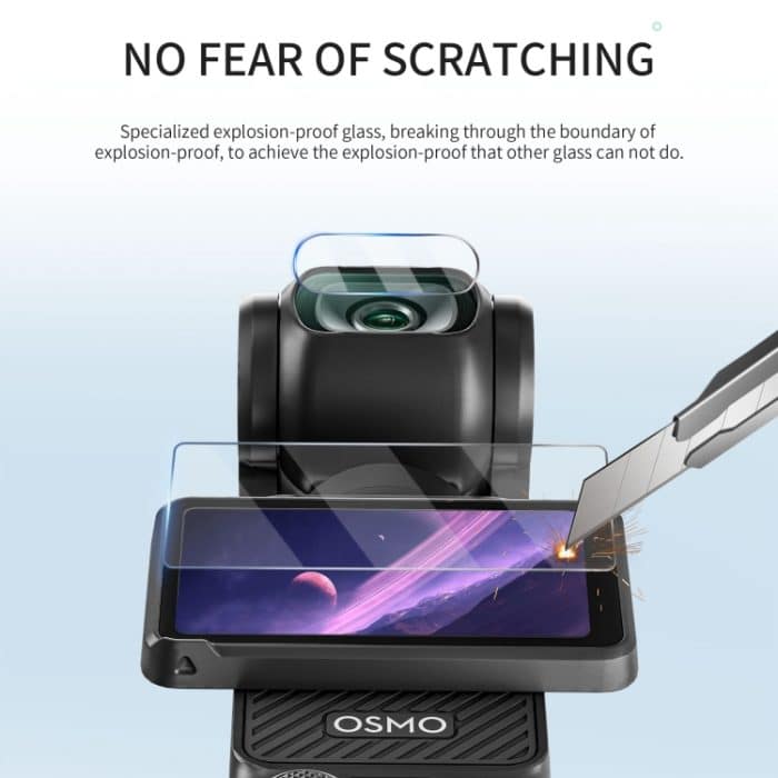 Für DJI OSMO Pocket 3 STARTRC 2-in-1-Objektivschutz aus gehärtetem Glas + Displayschutzfolie – Bild 5