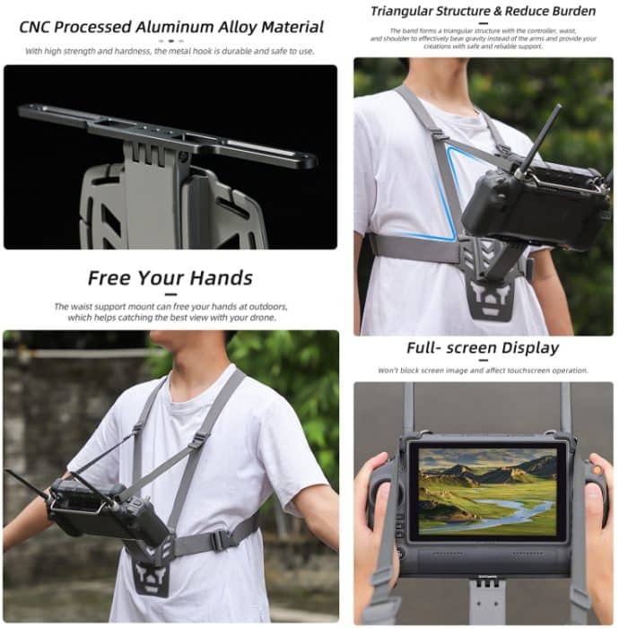 Für DJI RC Plus Sunnylife Fernbedienung Taille Unterstützung Halterung Brustgurt, For DJI RC Plus – Bild 3