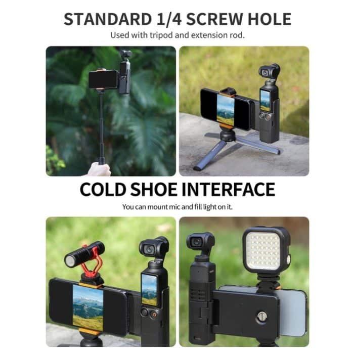 Für DJI OSMO Pocket 3 Sunnylife OP3-AD744 Erweiterter Telefonklemmenhalter mit Aufbewahrungskoffer, OP3-AD744 – Bild 5