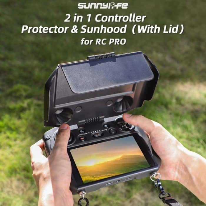 Für DJI RC Pro Sunnylife 2 in 1 Controller-Schutz, Sonnenblende, Bildschirmschutz, Monitor-Sonnenschutz-Abdeckung, For DJI RC Pro – Bild 2