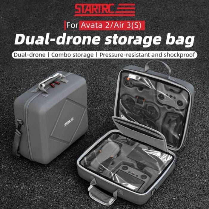 Für DJI Air 3 / Air 3S / Avata 2 STARTRC Dual-Drone Schulter Aufbewahrungstasche PU Handtasche, For DJI Air 3 / Air 3S / Avata 2 – Bild 5