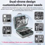 Für DJI Air 3 / Air 3S / Avata 2 STARTRC Dual-Drone Schulter Aufbewahrungstasche PU Handtasche, For DJI Air 3 / Air 3S / Avata 2 – Bild 6