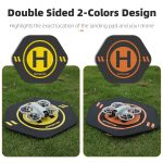 Sunnylife Drohnen-Landeplatz, 35 cm, schnell zusammenklappbar, doppelseitig, wasserdicht, aus Leder, für DJI Neo/Avata 2/Mini 4 Pro, TJP12 – Bild 2