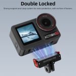 Für DJI Osmo Action 5 Pro/4/3 Sunnylife Faltbare magnetische Schnellwechselhalterung Action-Kamera Selfie-Stick Stativadapter Cam Stand, AD887 – Bild 4