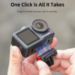 Für DJI Osmo Action 5 Pro/4/3 Sunnylife Faltbare magnetische Schnellwechselhalterung Action-Kamera Selfie-Stick Stativadapter Cam Stand, AD887 – Bild 7