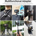 Für DJI Osmo Action 5 Pro/4/3 Sunnylife Faltbare magnetische Schnellwechselhalterung Action-Kamera Selfie-Stick Stativadapter Cam Stand, AD887 – Bild 9