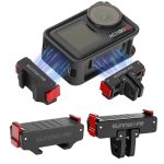 Für DJI Osmo Action 5 Pro/4/3 Sunnylife Faltbare magnetische Schnellwechselhalterung + magnetischer Kaltschuhadapter, AD938+AD887