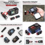Für DJI Osmo Action 5 Pro/4/3 Sunnylife Faltbare magnetische Schnellwechselhalterung + magnetischer Kaltschuhadapter, AD938+AD887 – Bild 3