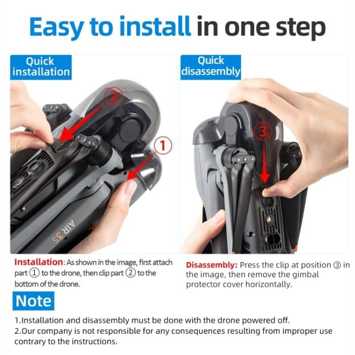 Für DJI Air 3S STARTRC Objektivschutzhülle Gimbal-Abdeckung, For DJI Air 3S – Bild 4