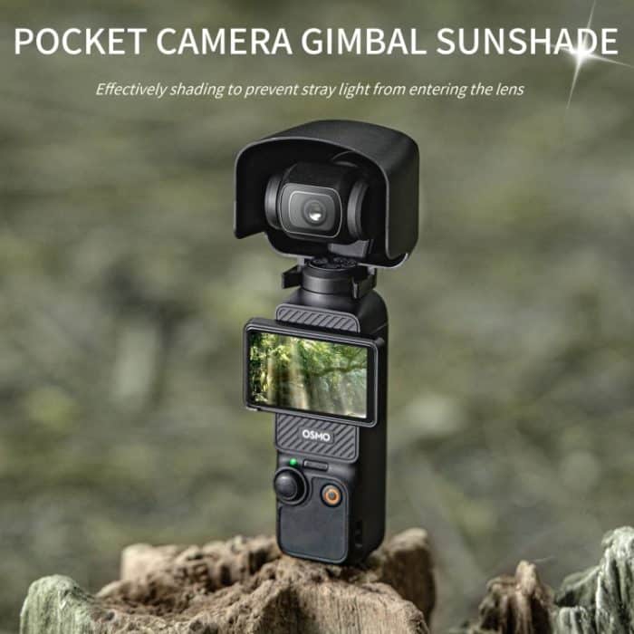 Für DJI OSMO Pocket 3 STARTRC 2 in 1 Gimbal Kamera Objektivabdeckung Sonnenschutz, 2 in 1 Lens Cover Hood – Bild 3