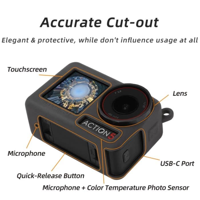 Für DJI Osmo Action 5 Pro/4/3, 2 Stück Sunnylife-Objektivdeckel aus Silikon – Bild 3