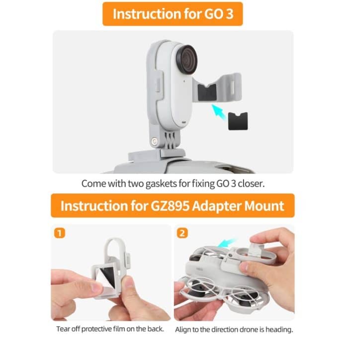 Für DJI Neo/Insta360 GO 3S/GO 3 Sunnylife Drone Erweiterung Halterung Action Kamera Halter Adapter, For DJI Neo / Insta360 GO 3S / GO 3 – Bild 9