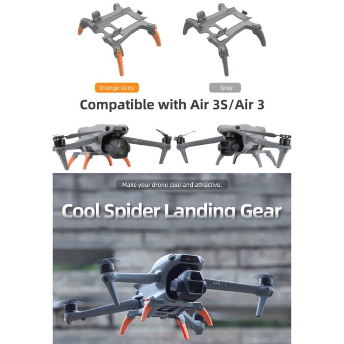 Für DJI Air 3S / 3 Sunnylife Fahrwerksverlängerungen, erhöhtes Stützbein mit Spinnengetrieben – Bild 3