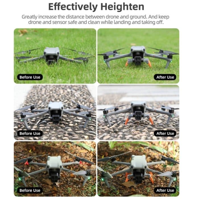Für DJI Air 3S / 3 Sunnylife Fahrwerksverlängerungen, erhöhtes Stützbein mit Spinnengetrieben – Bild 4