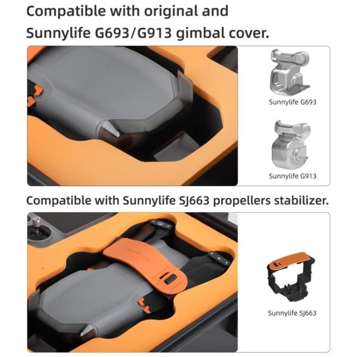 Für DJI Air 3S / 3 Sunnylife Sicherheits-Tragetasche Große Kapazität Wasserdicht Stoßfest Harte Reisetasche, For DJI Air 3S / 3 – Bild 3