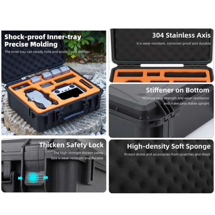 Für DJI Air 3S / 3 Sunnylife Sicherheits-Tragetasche Große Kapazität Wasserdicht Stoßfest Harte Reisetasche, For DJI Air 3S / 3 – Bild 8