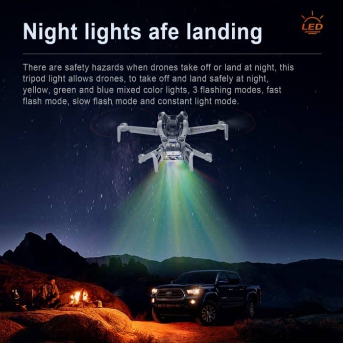 Für DJI Mini 4 Pro STARTRC LED-Licht, zusammenklappbares, erhöhtes Fahrwerks-Trainingsgestell, For DJI Mini 4 Pro LED Light – Bild 3