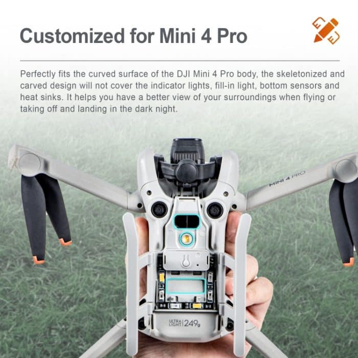 Für DJI Mini 4 Pro STARTRC LED-Licht, zusammenklappbares, erhöhtes Fahrwerks-Trainingsgestell, For DJI Mini 4 Pro LED Light – Bild 5