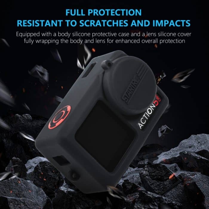 Für DJI Osmo Action 5 Pro STARTRC Silikon-Schutzhülle mit Objektivabdeckung – Bild 5
