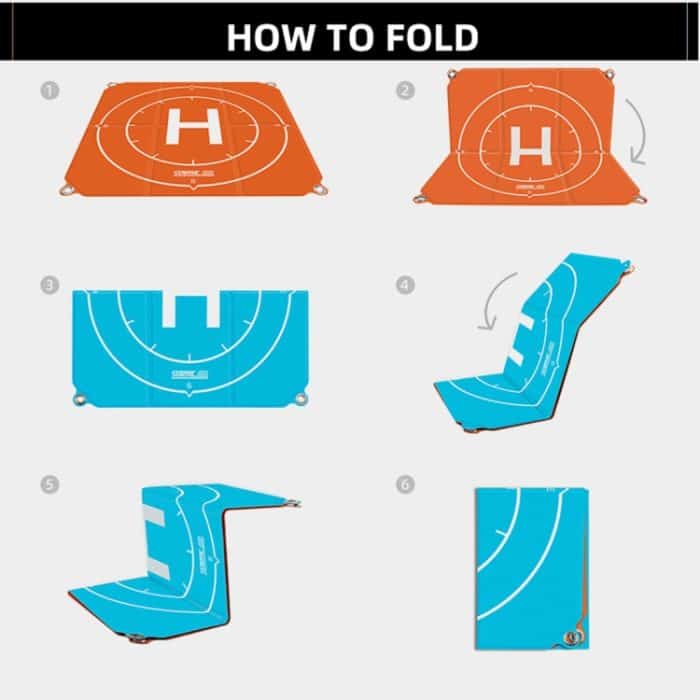 Startrc 65cm Tragbare faltbare quadratische Parkabschürze-Landungspolster für DJI FPV / Mini 2 / MAVIC AIR 2 / AIR 2S – Bild 8