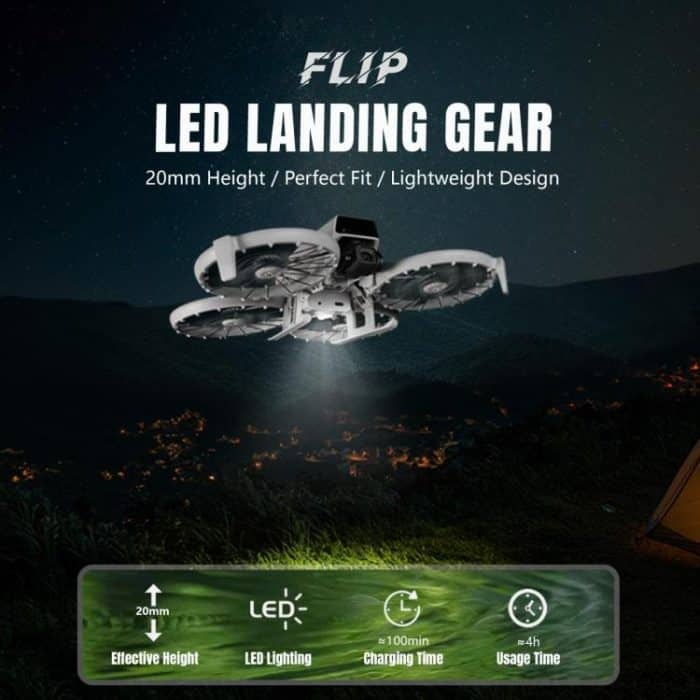 For DJI Flip STARTRC LED Light Folding Heightened Landing Gear Training Rack – Bild 4