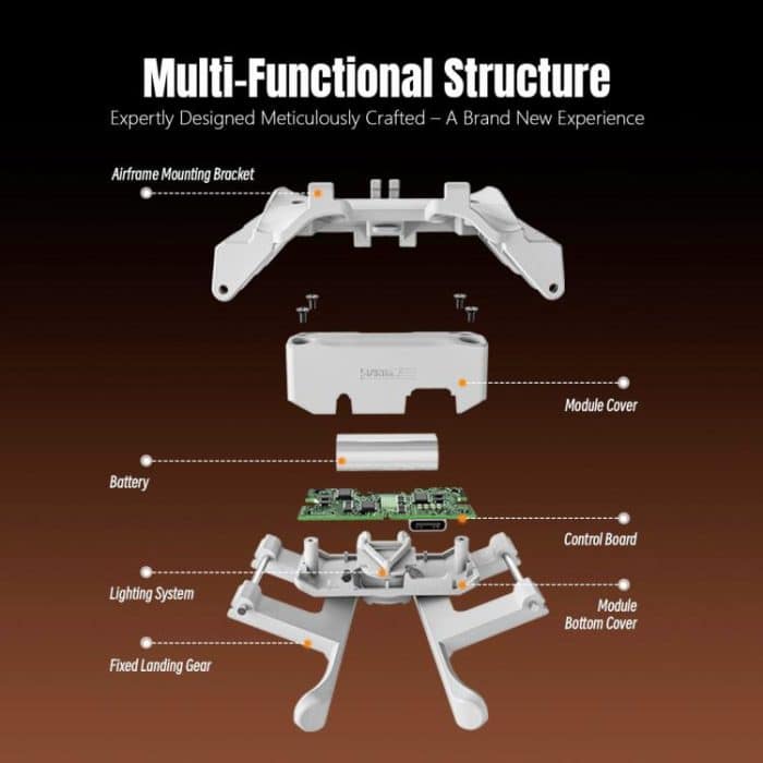 For DJI Flip STARTRC LED Light Folding Heightened Landing Gear Training Rack – Bild 6