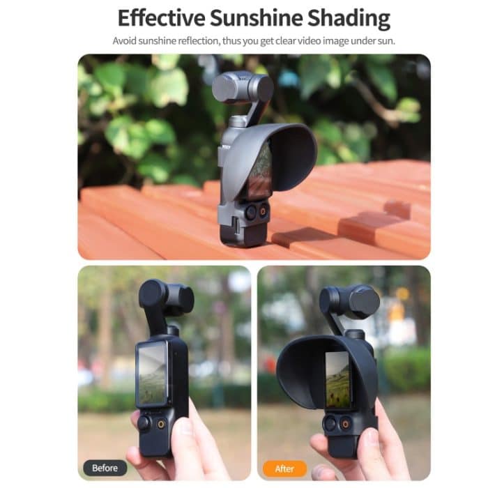Für DJI OSMO Pocket 3 Sunnylife Sonnenschutz-Bildschirmschutzhaube, Screen Hood – Bild 3